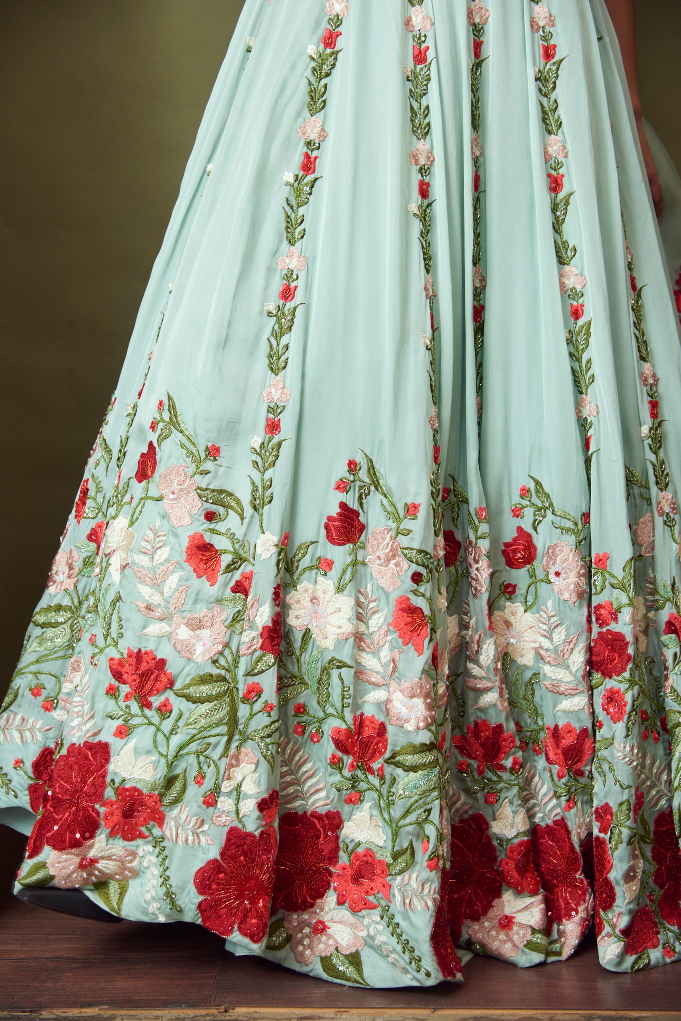 Mint Meadow Lehenga Set