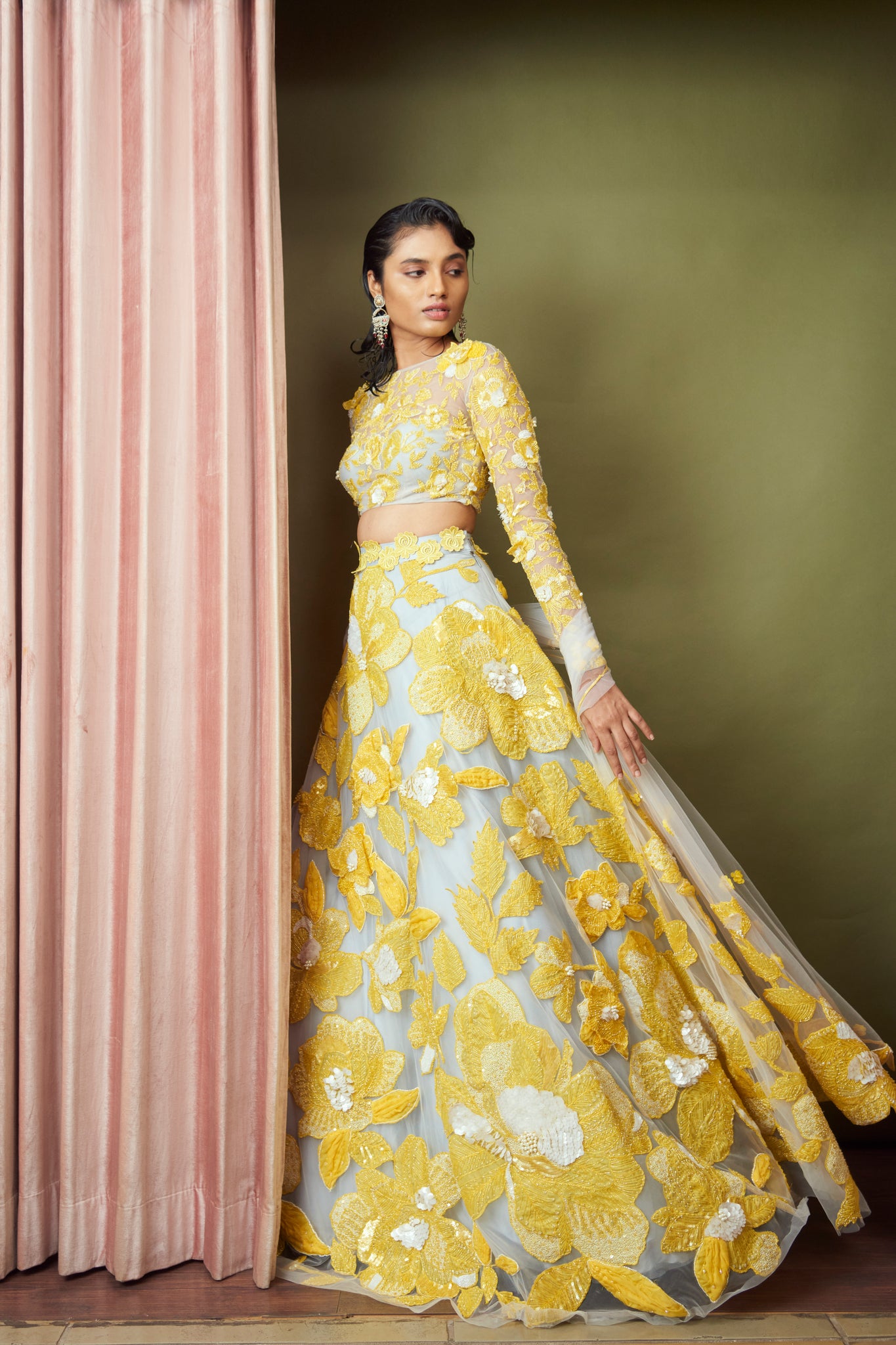 Azure Bloom Lehenga Set