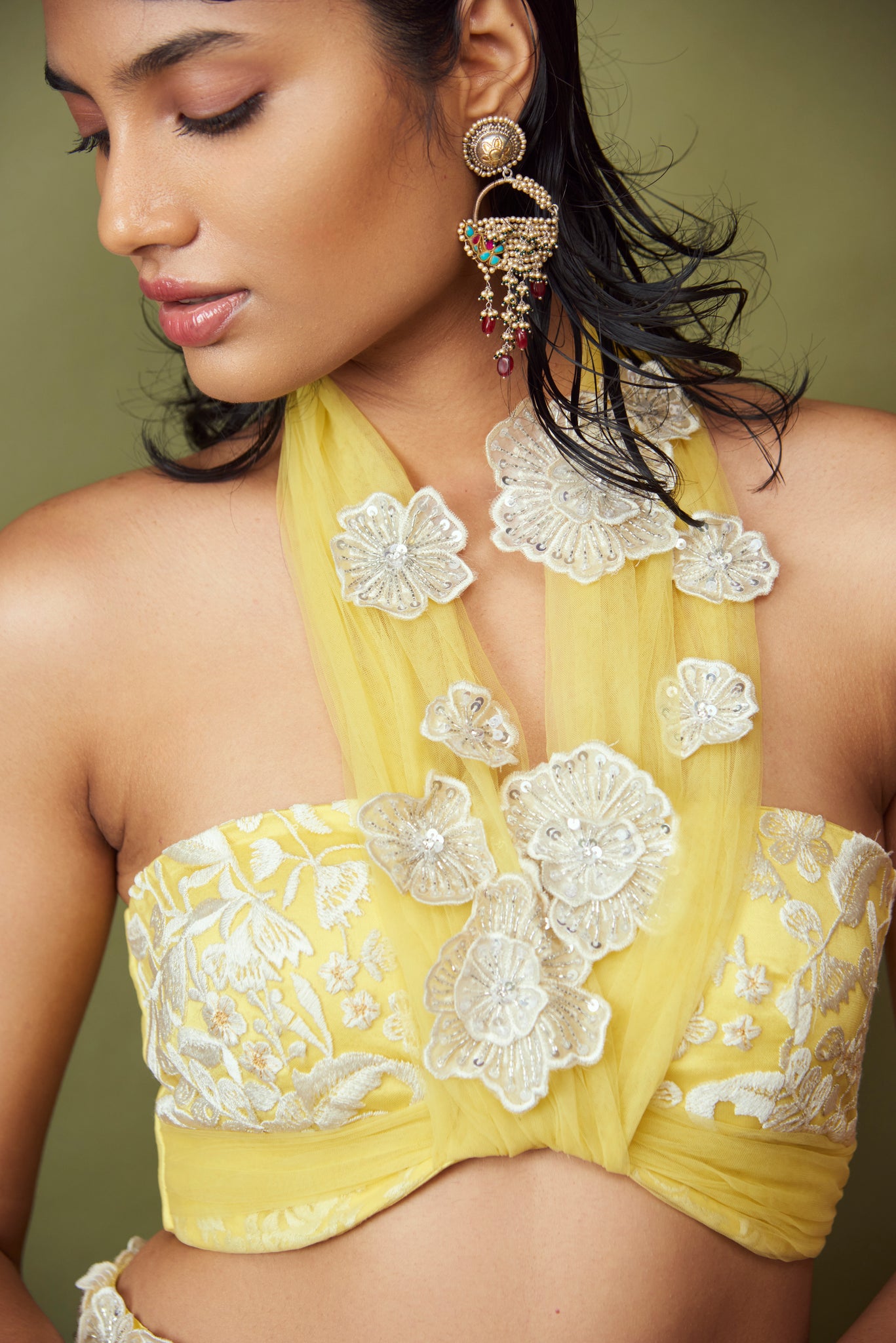 Citrus Bloom Lehenga Set